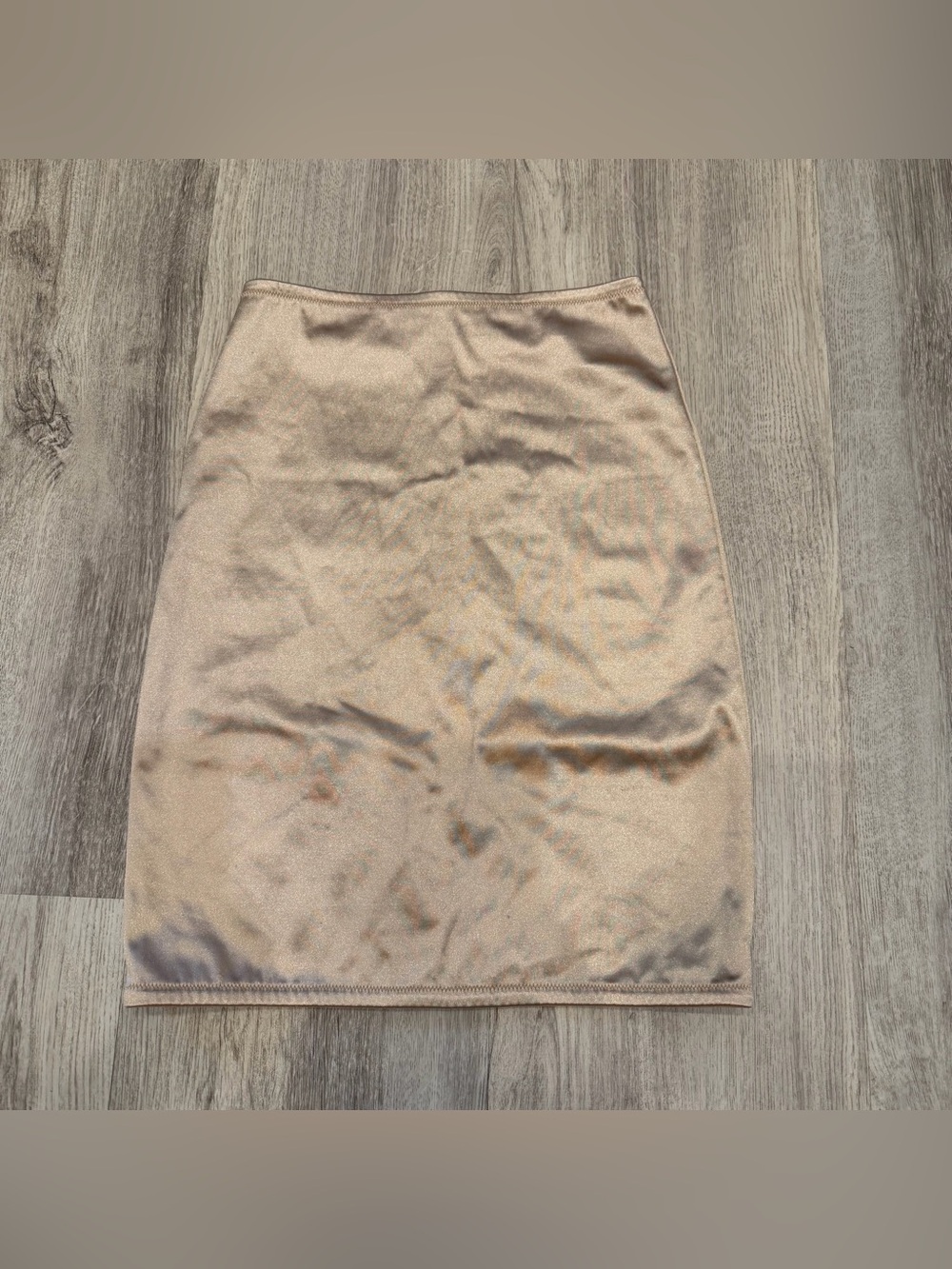 Nancy Ganz BodySlimmers Champagne Satin Slip Skirt Size XL